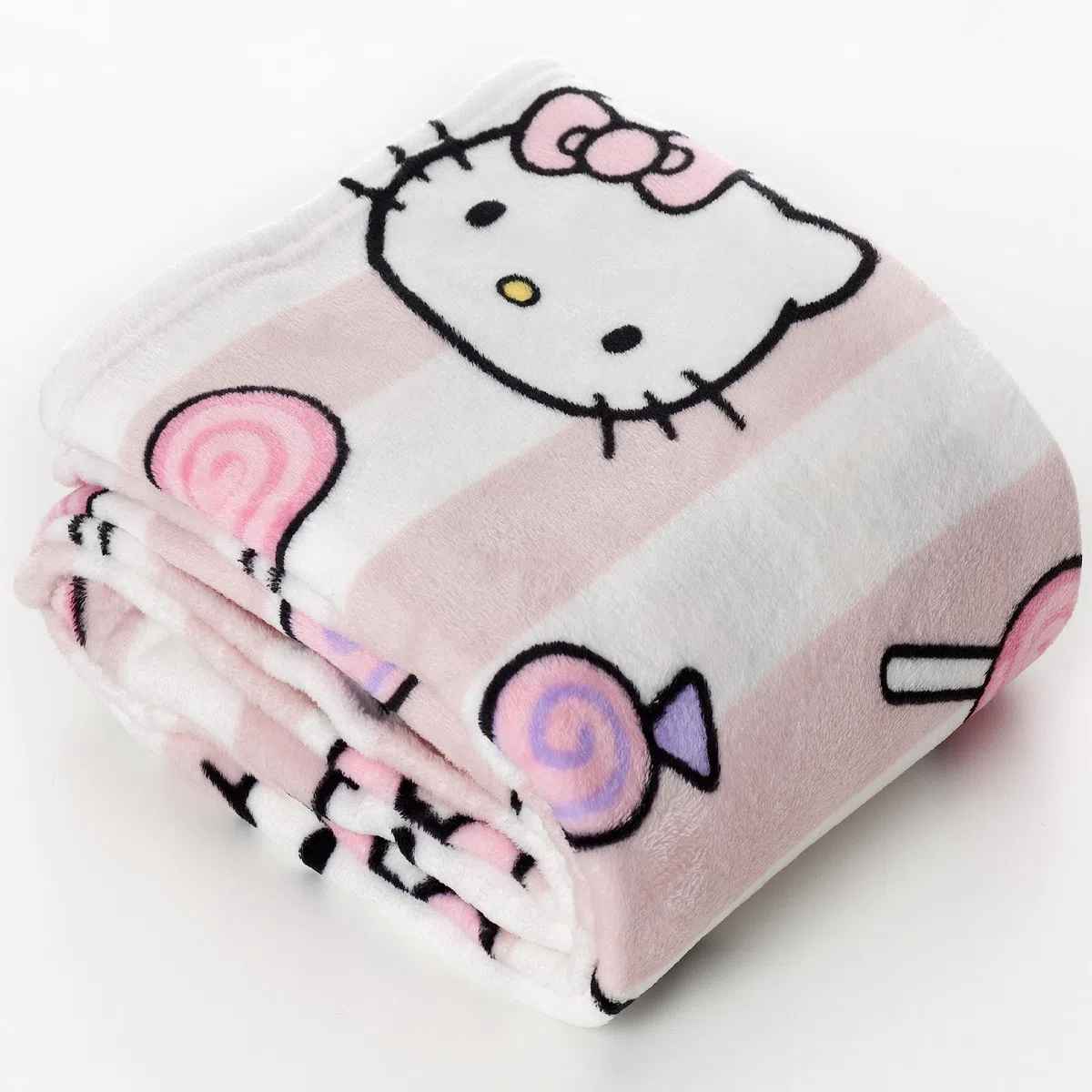 Kanguru - Soffice plaid divano in microfibra Hello Kitty Rosa, morbido pile, 130x170 cm, Simpatico copriletto singolo bambina, idea regalo Natale o Compleanno per tutti, amica, figlia pigiama party