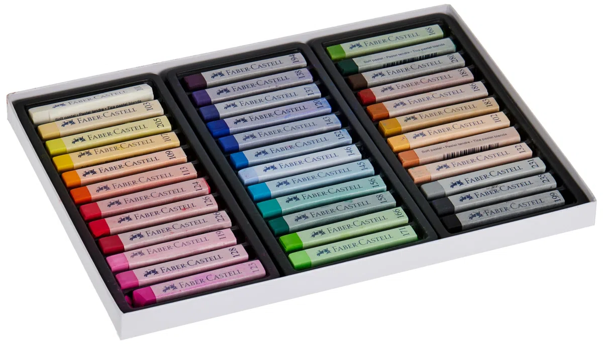 Faber-Castell 128336 - Pastelli Morbidi, 36 Colori, pastelli Morbidi, Facilmente sfumabili e miscelabili