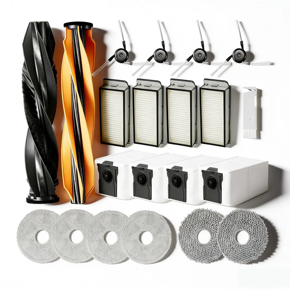 Accessori per Dreame L40s Pro Ultra X50 Ultra Complete,L50 Pro Ultra Mocio X6; Sacchetti X4; Filtro HEPA X4; Spazzole Principali X2; Spazzole Laterali X4