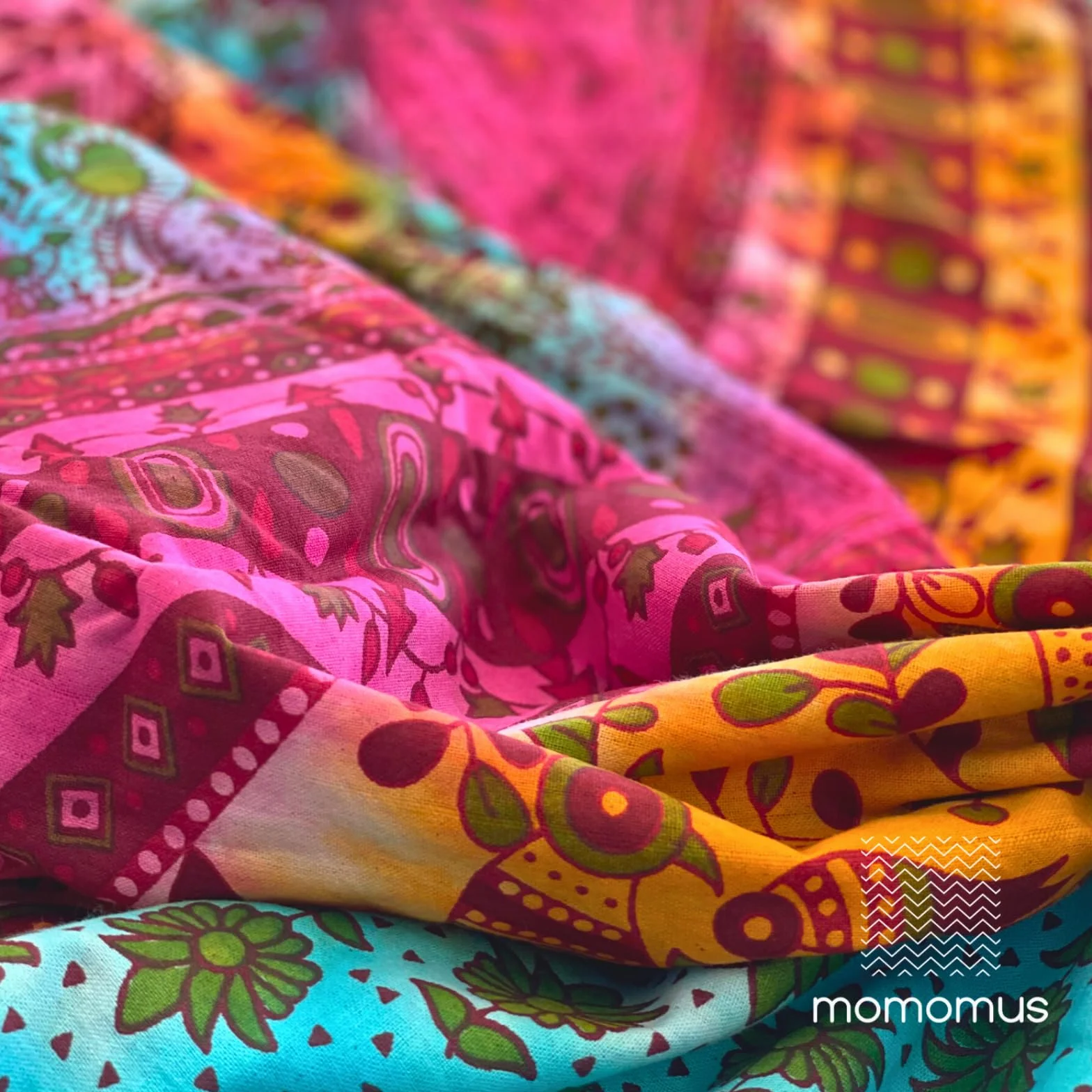 MOMOMUS Mandala Arazzo in tessuto - Tie-Dye, Cotone, Unico - Multicolore, 210x230 cm