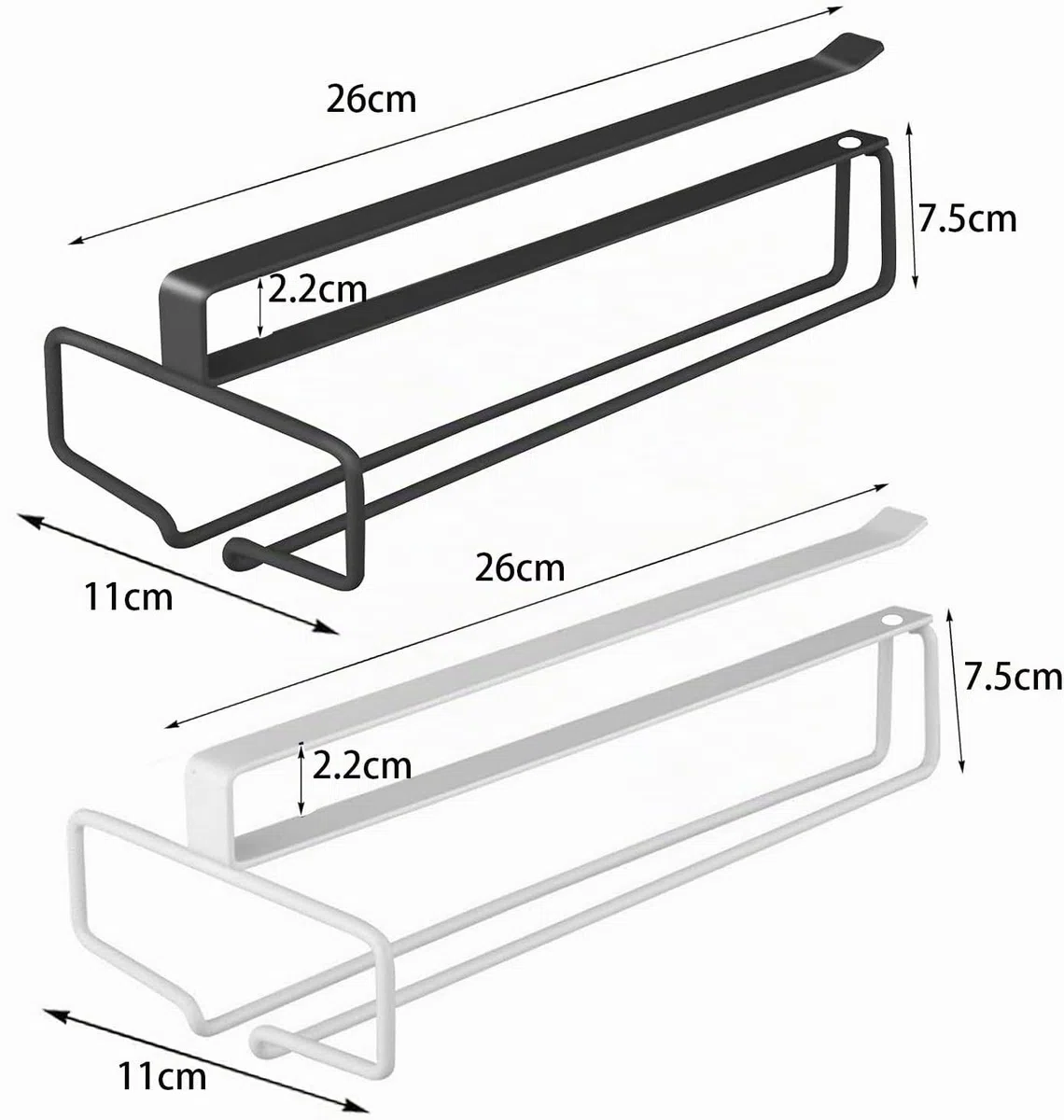 3 Pezzi Porta Bicchieri Sospesi, Wine Glass Rack Supporto Per Bicchieri A Calice Portabicchieri Sospeso Porta Calici Sottopensile per Calici Senza Foratura, Bar Ristorante Cucina, Bianco