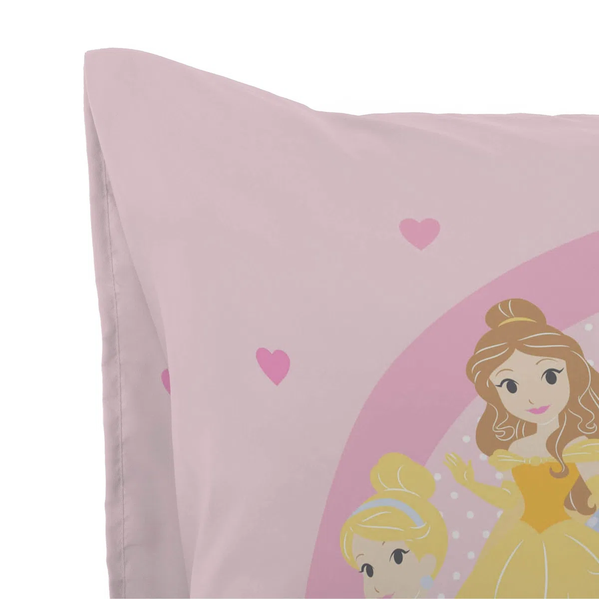 Jay Franco Disney Princess Cutout Set di 2 federe reversibili per bambini, 65 x 65 cm, 100% cotone