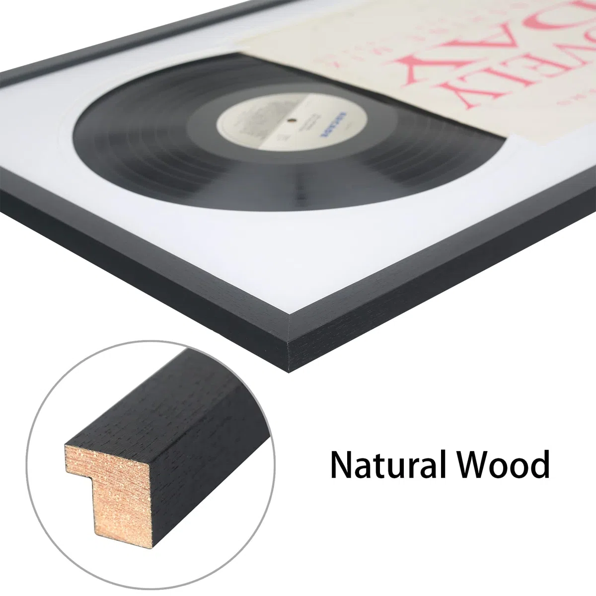 Cornice per dischi in vinile da 30,5 cm, per esporre dischi LP da 30,5 cm e copertina da 30,5 x 30,5 cm, 12 album musicali, 12 dischi jukebox (UX22B1624WW)