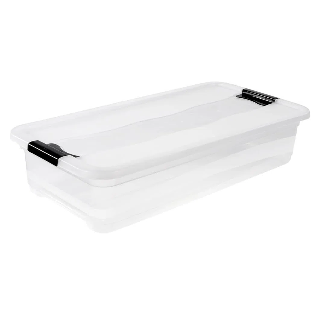keeeper Contenitore con Coperchio, PP, 79.5 x 39.5 x 17 cm, Capacità: 33 L, Cornelia, Trasparente