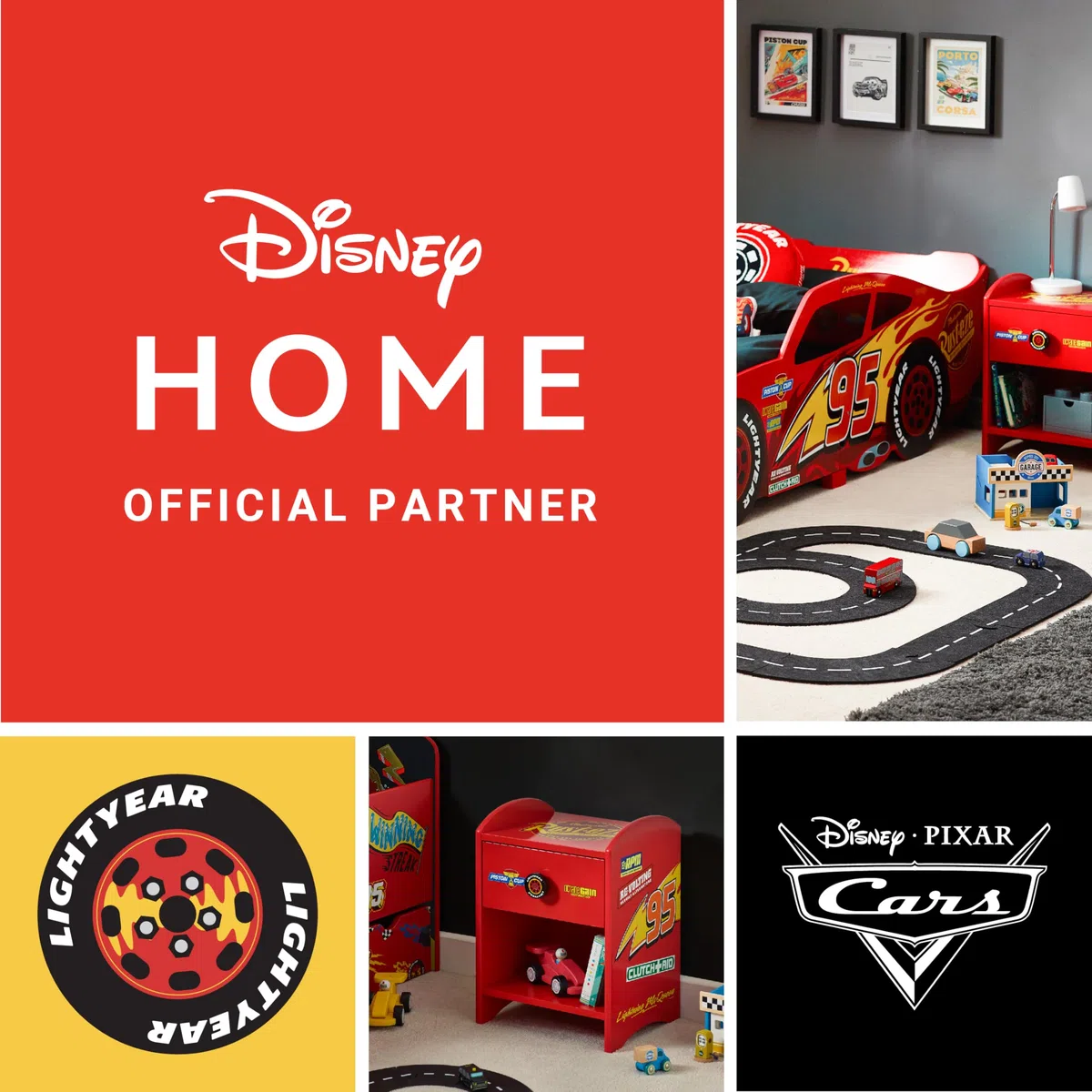 Comodino con cassetto Disney Cars