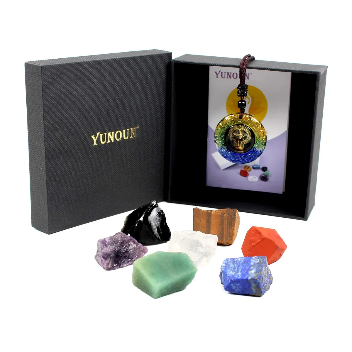 Pietre Chakra di Cristallo per la guarigione del Reiki - Pietra Naturale Grezza Grezza per Kit di guarigione di Cristallo