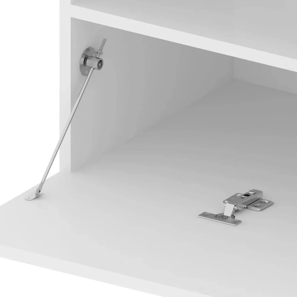 vidaXL Mobile Porta TV con Luci LED Bianco 75x35x40 cm