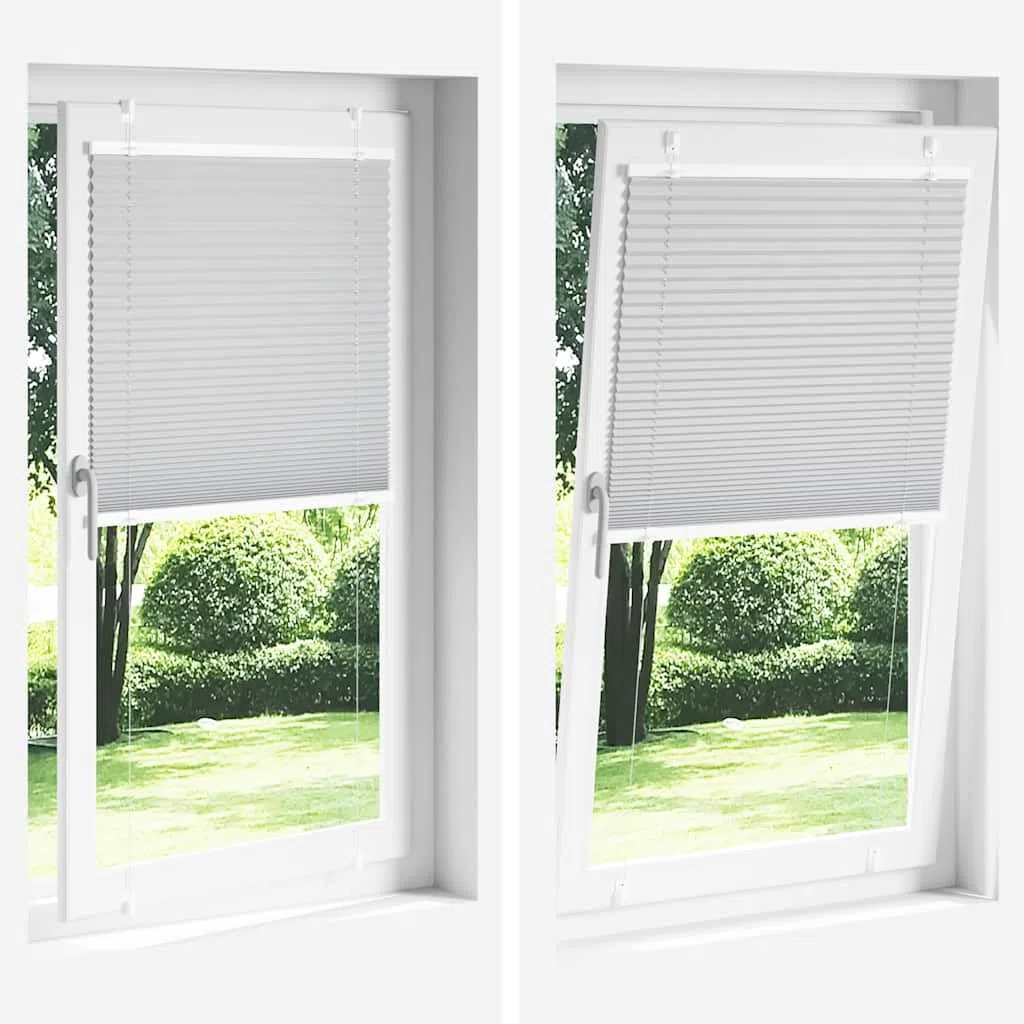 vidaXL Tenda Plissettata Bianca 70x200 cm Larghezza Tessuto 69,4 cm, Tenda per Finestra Plissettata, Tenda Plissettata, Tenda a Fisarmonica