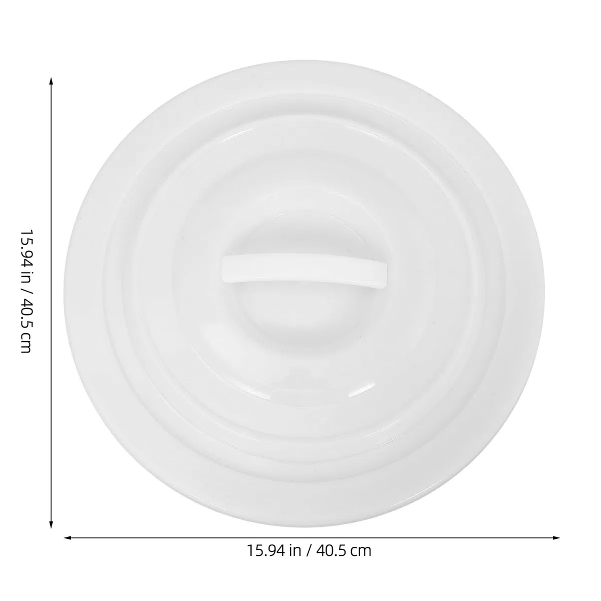 Coperchio Sostitutivo Bidone Spazzatura 40 CM ABS Bianco Copertura Ermetica per Contenitori Rifiuti Esterni e Interni Coperchio di Ricambio per Contenitori Giardino e