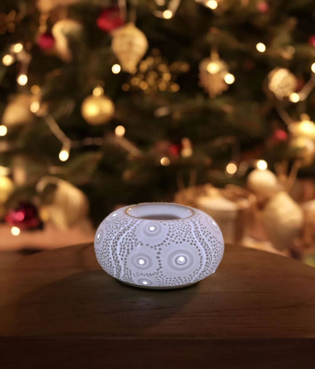 Puressentiel - Nuovo Diffusore di oli essenziali Calvi a calore dolce - Regolazione termica - Diffusore in ceramica - Luce d'atmosfera - Silenzioso - Spegnimento automatico