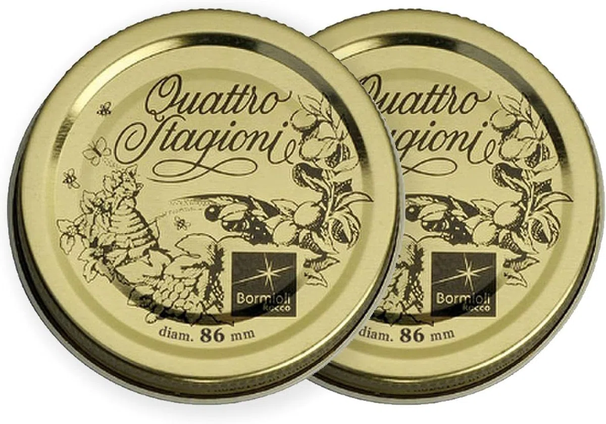 Tappi Capsula Quattro Stagioni BORMIOLI 56-70 - 86 mm | Per Vaso o Barattolo | CONSERVA | Tappo (86 mm, 12 Confezioni)