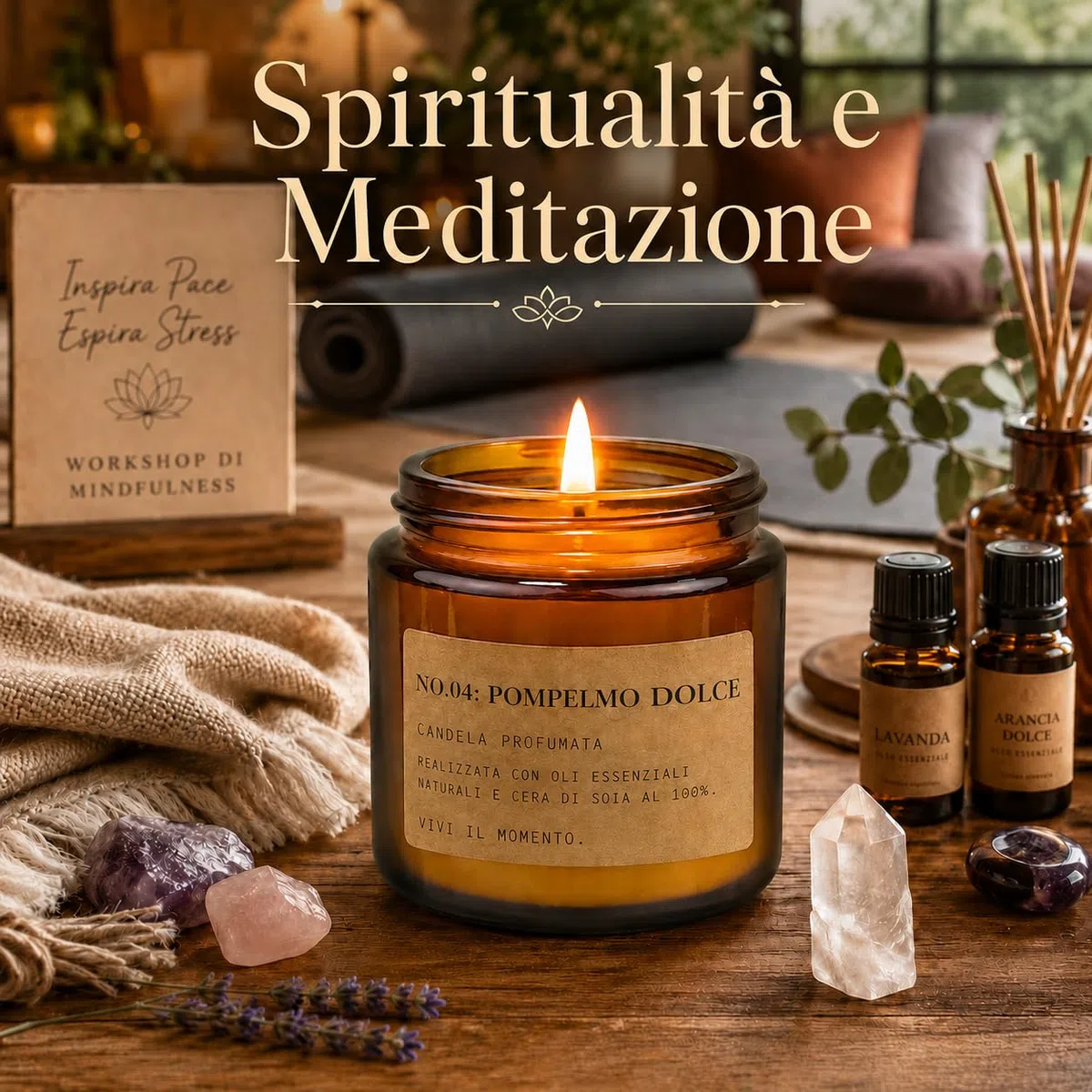 Candele Profumate Set di 8 Pezzi in Vetro, 800g Cera di Soia Profumo di Rose, Legno di teak, Amber, Menta und Grapfruit Aromaterapia Set Candele Compleanno Regalo per Mamma, Durata Fino a 200 Ore