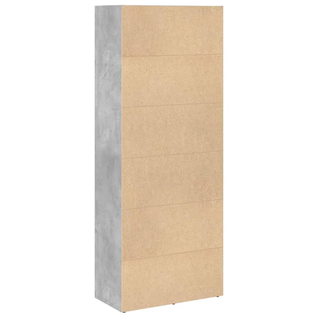 vidaXL Libreria Grigio Cemento 60x30x152 cm in Legno Multistrato, scaffale per Libri, scaffale, scaffale Contenitore, armadietto portaoggetti
