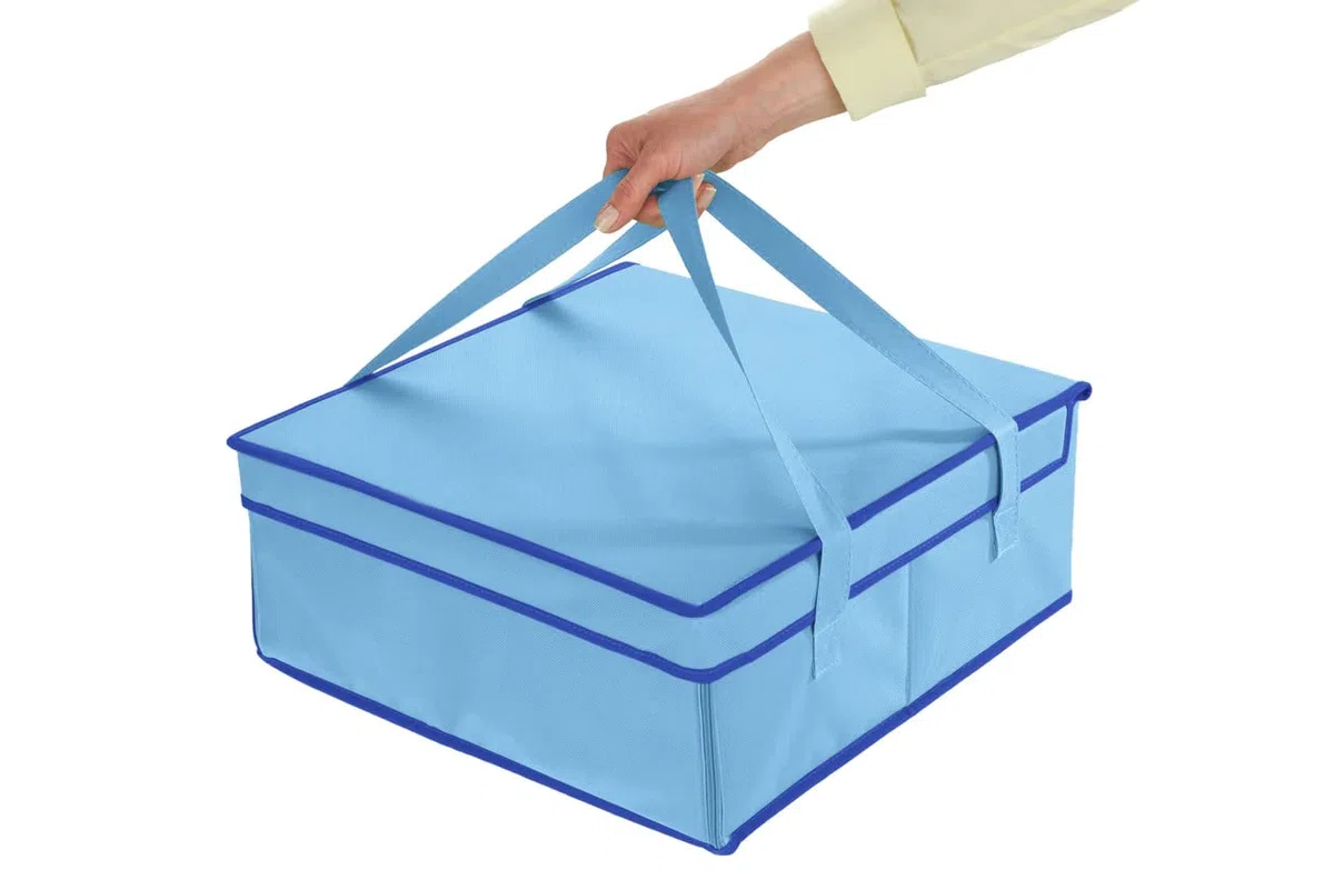 Maximex Borsa termica per torte, insalata, carne, poliestere, 38 x 17 x 38 cm, blu