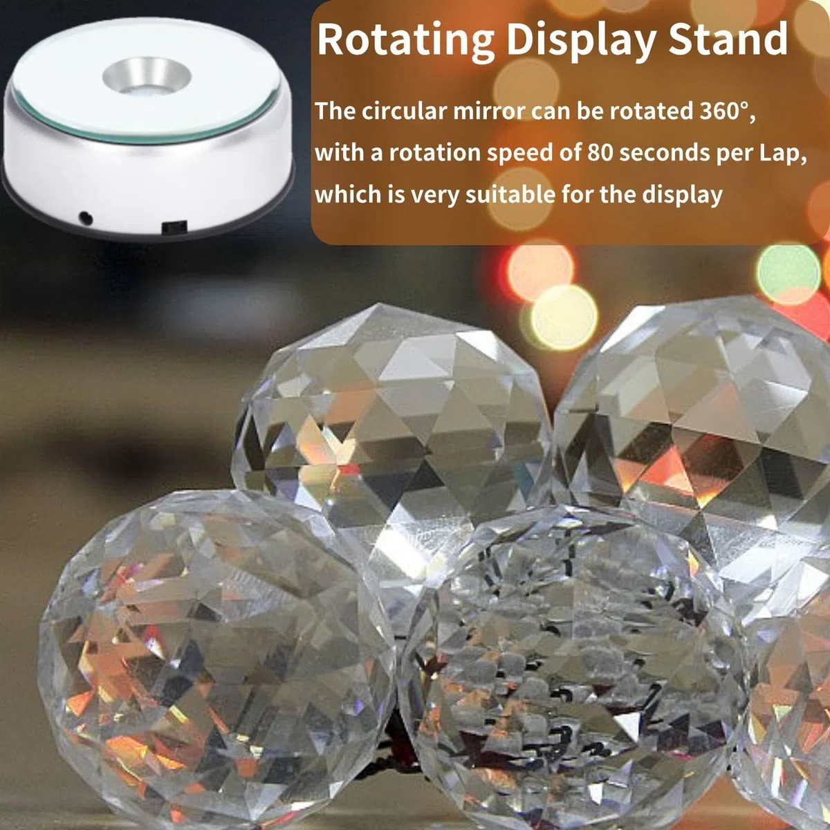 Espositore girevole, base per display girevole a LED Base luminosa colorata Base di visualizzazione in vetro Display a tazza Turner Statua girevole illuminata Piattaforma