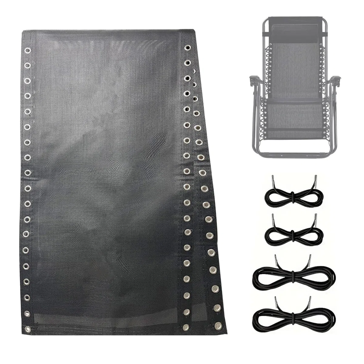 Rivestimento di ricambio per sedia a sdraio, kit di riparazione sostitutiva per lettino prendisole/sedia relax/sedia da giardino, rivestimento in tessuto di nylon per sedia Zero Gravity di