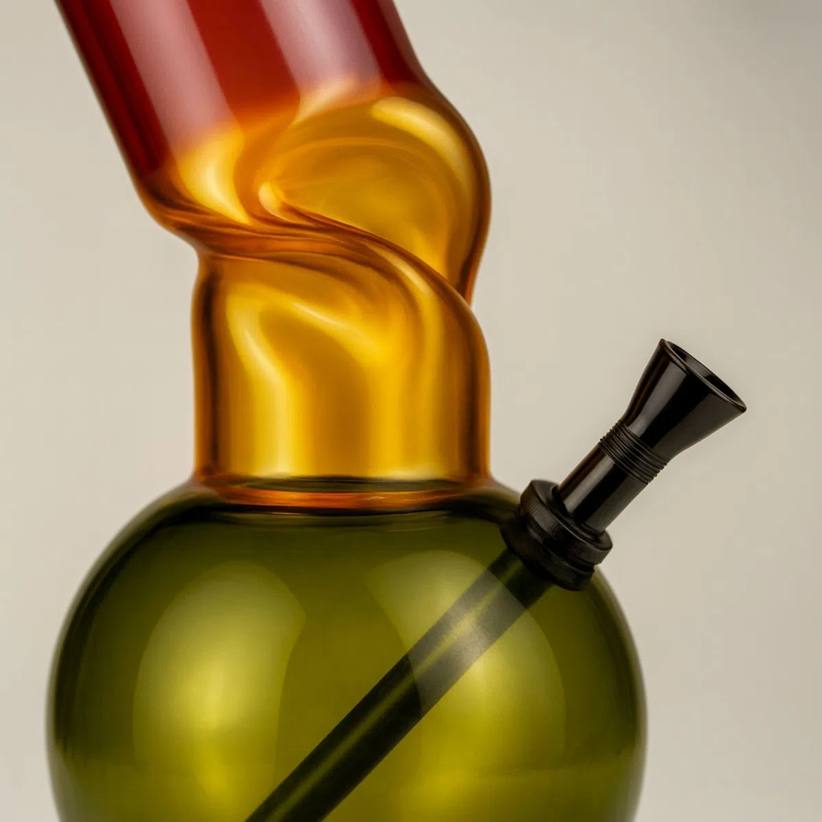 Weedness Bong in Acrilico Boby 30 cm con Foro di aspirazione - Piccolo Set Accessorio Pipa Waterpipe Set plastica