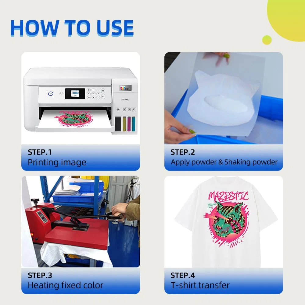 DTF Polvere bianca Digital Transfer Hot Melt Adhesive 1KG 1000g 35.3 oz, DTF PreTreat Transfer Polvere per tessuti Jeans Cotone T-Shirt Indumenti, DTF Hot Melt Adhesive Powder per DTF DTG Printers