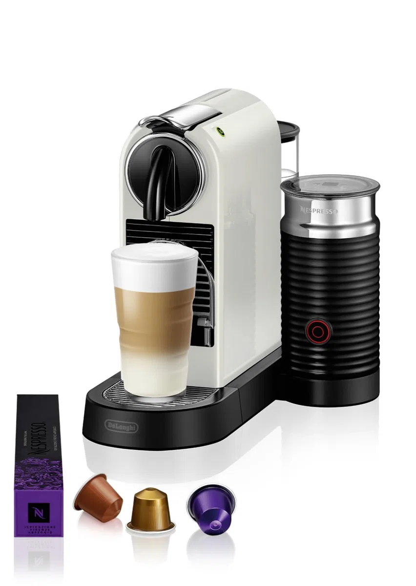 Nespresso Citiz & Milk con Aeroccino EN267.WAE, Macchina da caffè di De'Longhi, Sistema Capsule Nespresso, Serbatoio acqua 1L, colore White