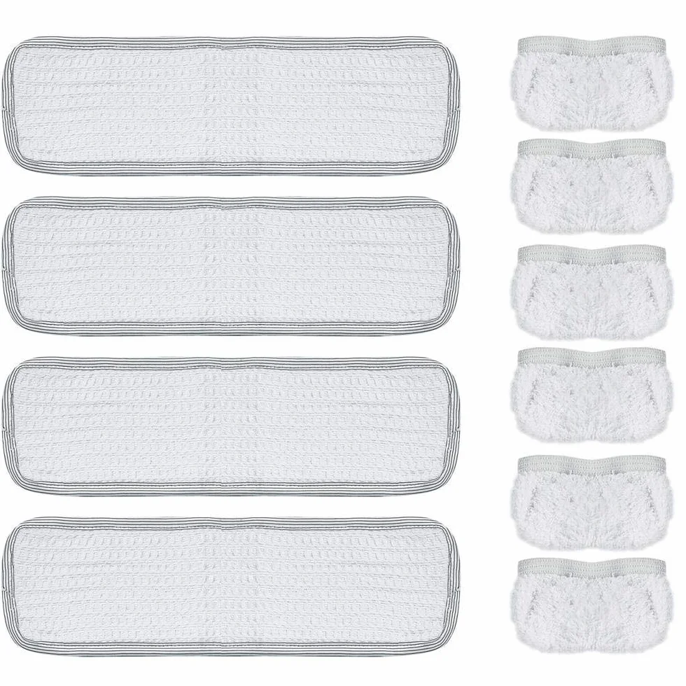 Polti PAEU0217 Kit Pulizia per Vaporetto con 4 Panni in Tessuto per la Pulizia dei Pavimenti e 6 Cuffie per la Pulizia di Superfici Dure