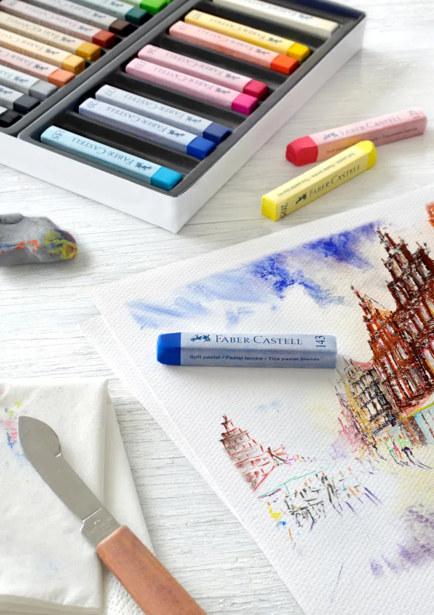 Faber-Castell 128336 - Pastelli Morbidi, 36 Colori, pastelli Morbidi, Facilmente sfumabili e miscelabili