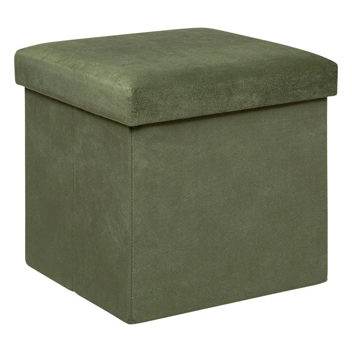 ATMOSPHERA CREATEUR D'INTERIEUR - Pouf Pieghevole in Velluto Lilou 38x38cm Verde Kaki