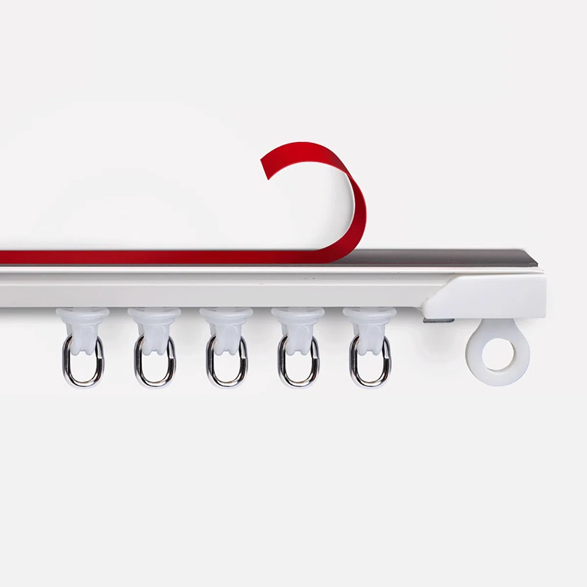 Binario for tende adesivo da 1 a 5 metri Binario for tende facile da installare Binario for Tende A Soffitto In Alluminio for Finestre, Doccia Camper,Balcone,Ufficio.(1.6m(5.2ft))