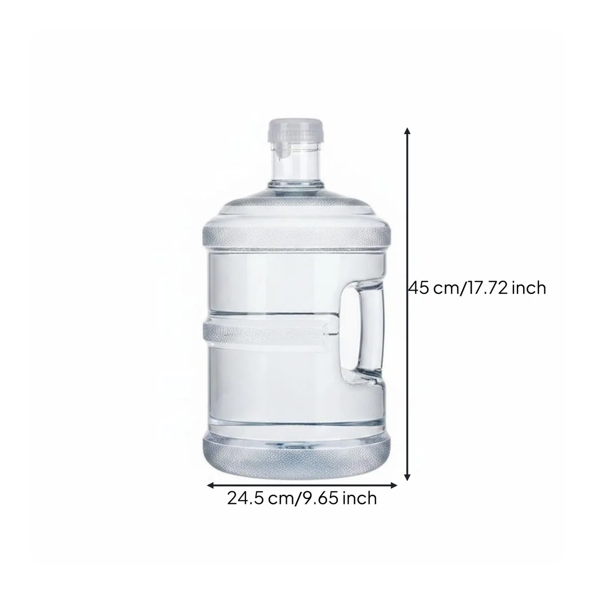 Bottiglia Acqua in PC Plastica Ispessita Tanica Acqua con Manico Portatile Bottiglione Trasparente con Tappo per Casa, Ufficio, 11.3 Litri