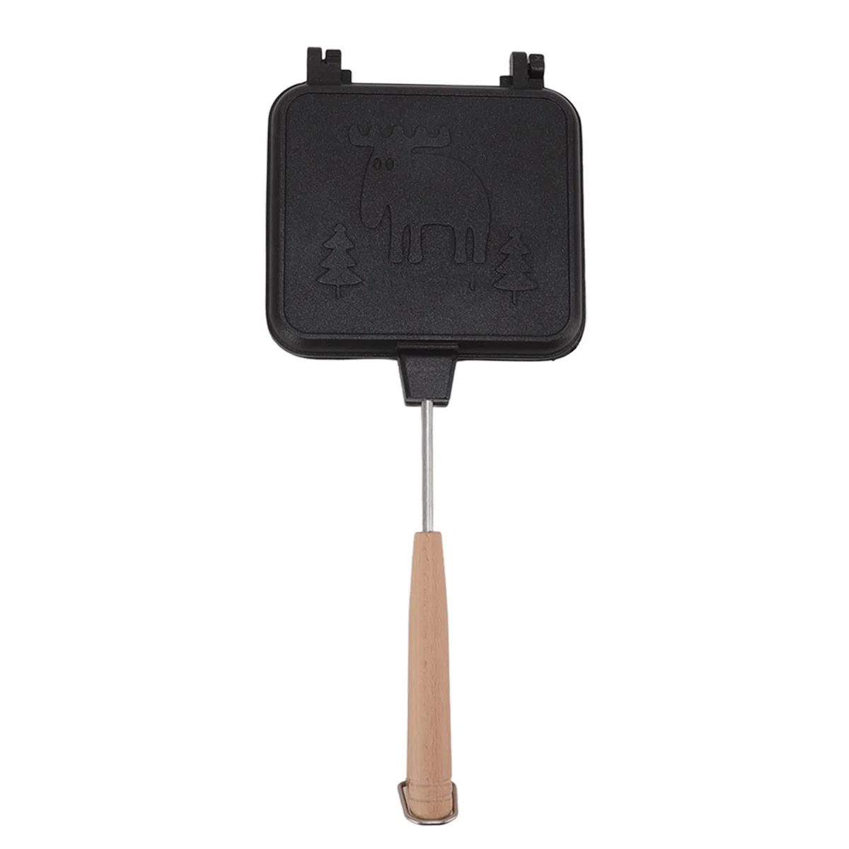 Padella Per Friggere a Doppia Faccia, Tostapane Tostato, Padella Ribaltabile Per La Colazione a Prova di Bastoncino con Manico Staccabile Per Bistecche, Frittelle Per La Colazione, Frittate