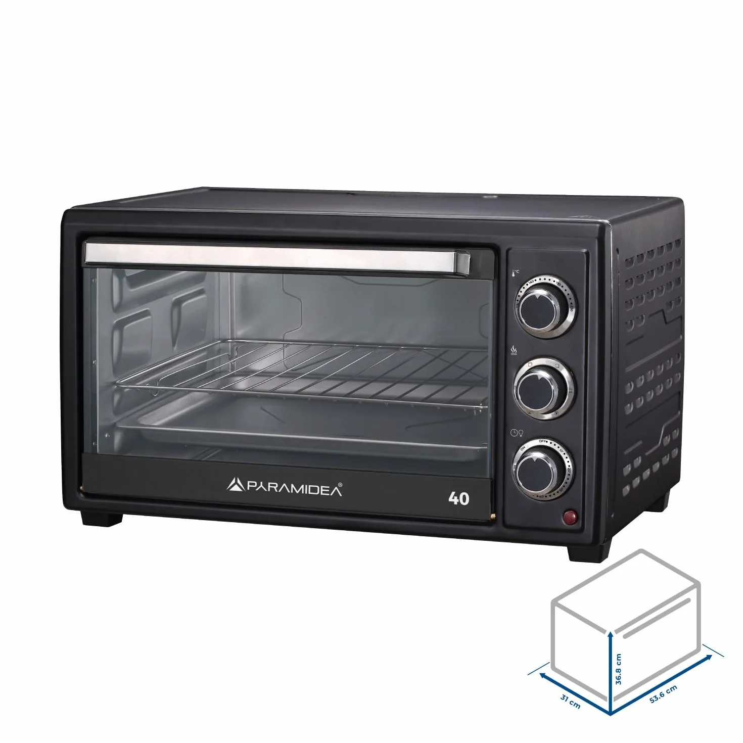 PYRAMIDEA Forno Elettrico Ventilato 40 L Colore Nero FOV4215B