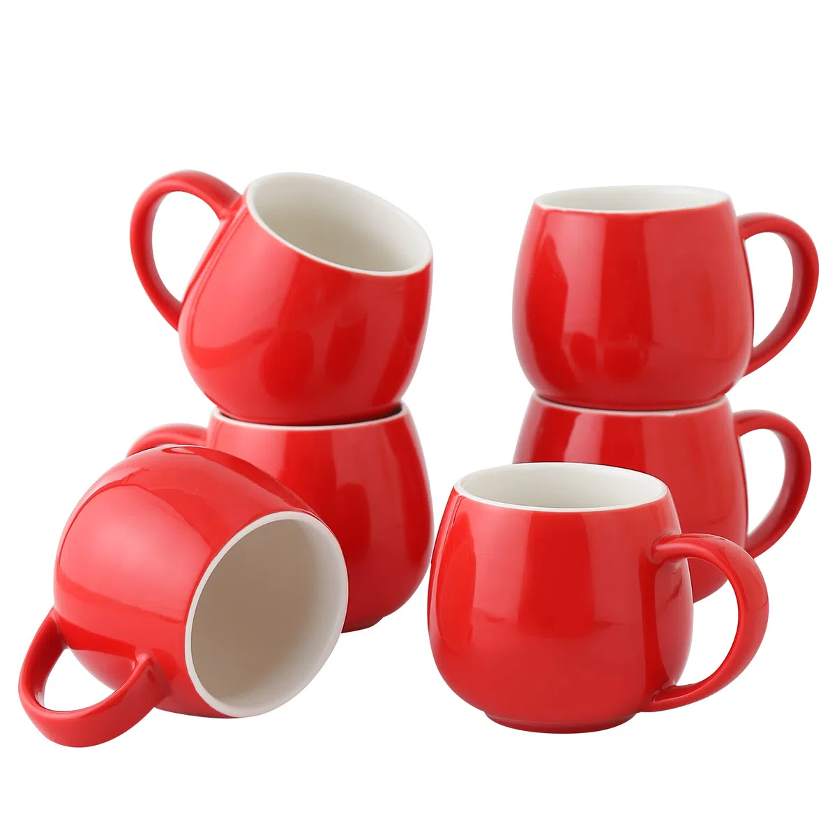 superyes Set di 6 tazze da caffè rosse natalizie per latte cappuccino tazza gelato cioccolata calda 12oz