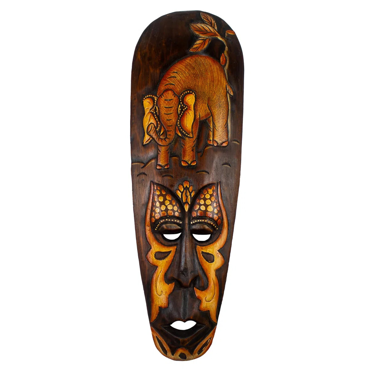 Maschera Bumbo, a scelta in 50 cm o 100 cm, Legno di maschera in Bali, Maschera da parete