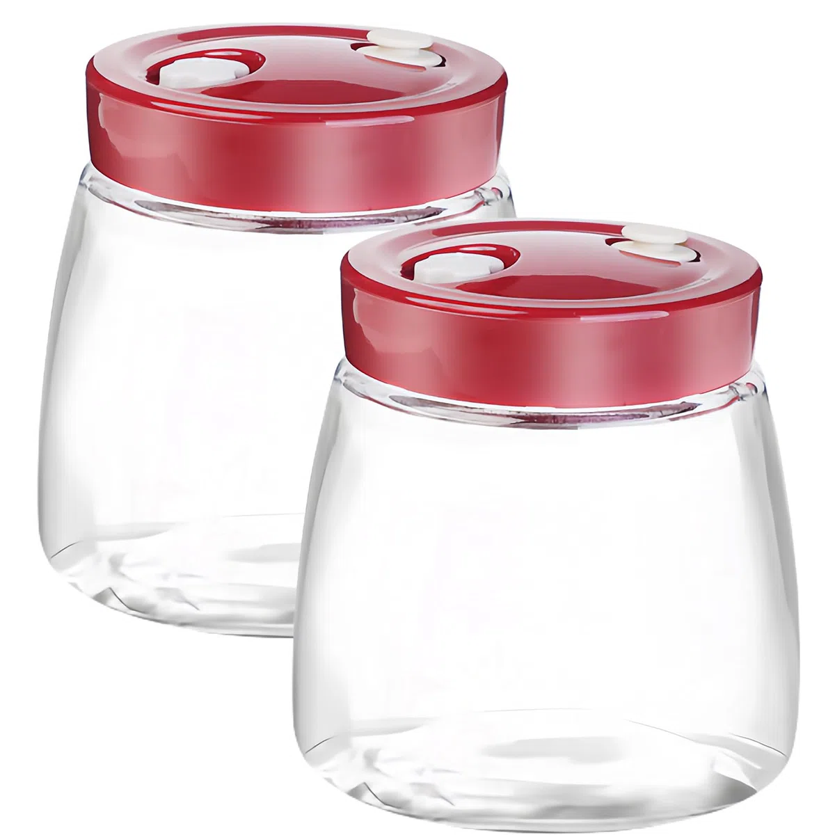 BYZESTY 2pcs Barattolo Di Fermentazione 1000ml Barattoli Di Fermentazione Con Valvola Di Rilascio D'Aria, Barattolo Di Fermentazione Barattolo Di Vetro Per Fare Sottaceti Kimchi, Crauti