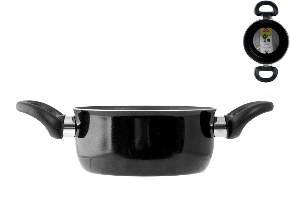 Ballarini Firenze Casseruola, Alluminio, Nero, 26 cm