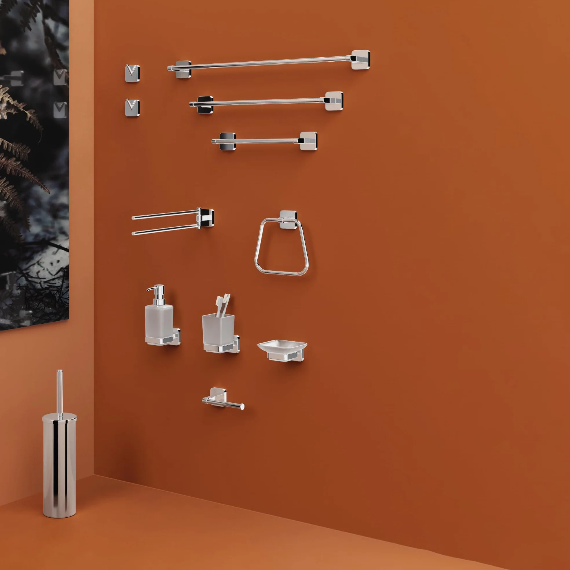 Gedy Tonga Dispenser Sapone Bagno a Muro da 220ml, Finitura Cromato, Fissaggio con Viti o Adesivo, Pompetta Erogatore in Acciaio Inox, Contenitore in Vetro Satinato, Dispenser Sapone Liquido da Muro