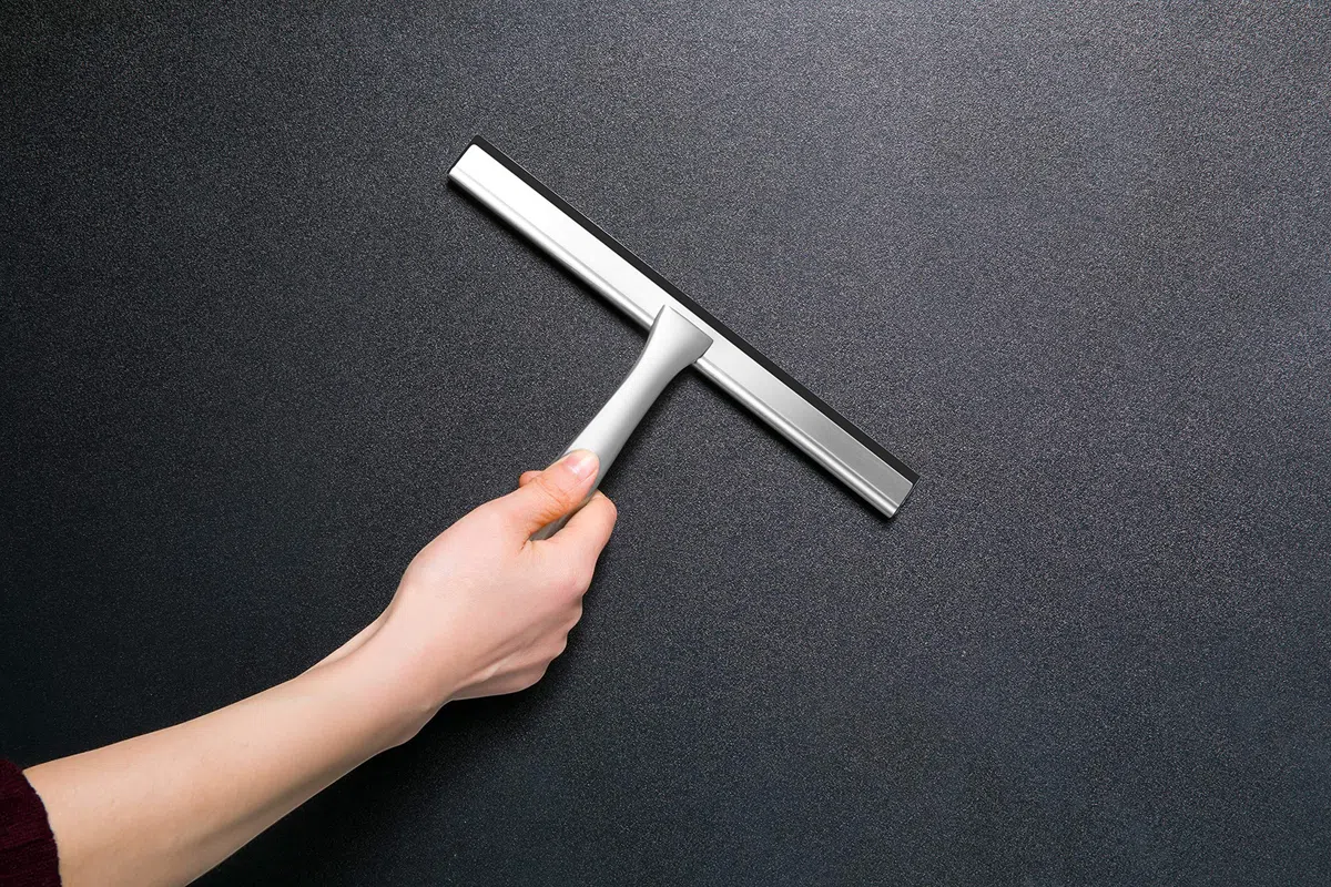 Estrattore Doccia Esclusivo in Acciaio Inox | Vasca Bagno Doccia Tergicristallo Finestra Lavavetri Staffa Supporto WC Tergicristallo (Acciaio Inossidabile (Spazzolato))