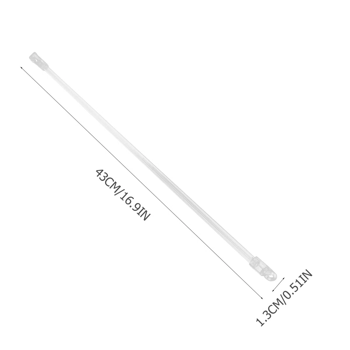 BESPORTBLE Asta Tiratenda Trasparente Da 43 Cm - 8 Pezzi - Parti Di Ricambio Per Bacchette Veneziane Aste Per Tende Verticali Con Gancio e Impugnatura Accessori Per Tende Da