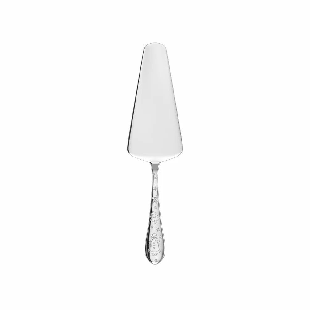 Villeroy & Boch - Paletta per torte Toy's Delight argento, lavabile in lavastoviglie, posate natalizie in platino, posate per torte, posate da portata, motivo natalizio, acciaio inox