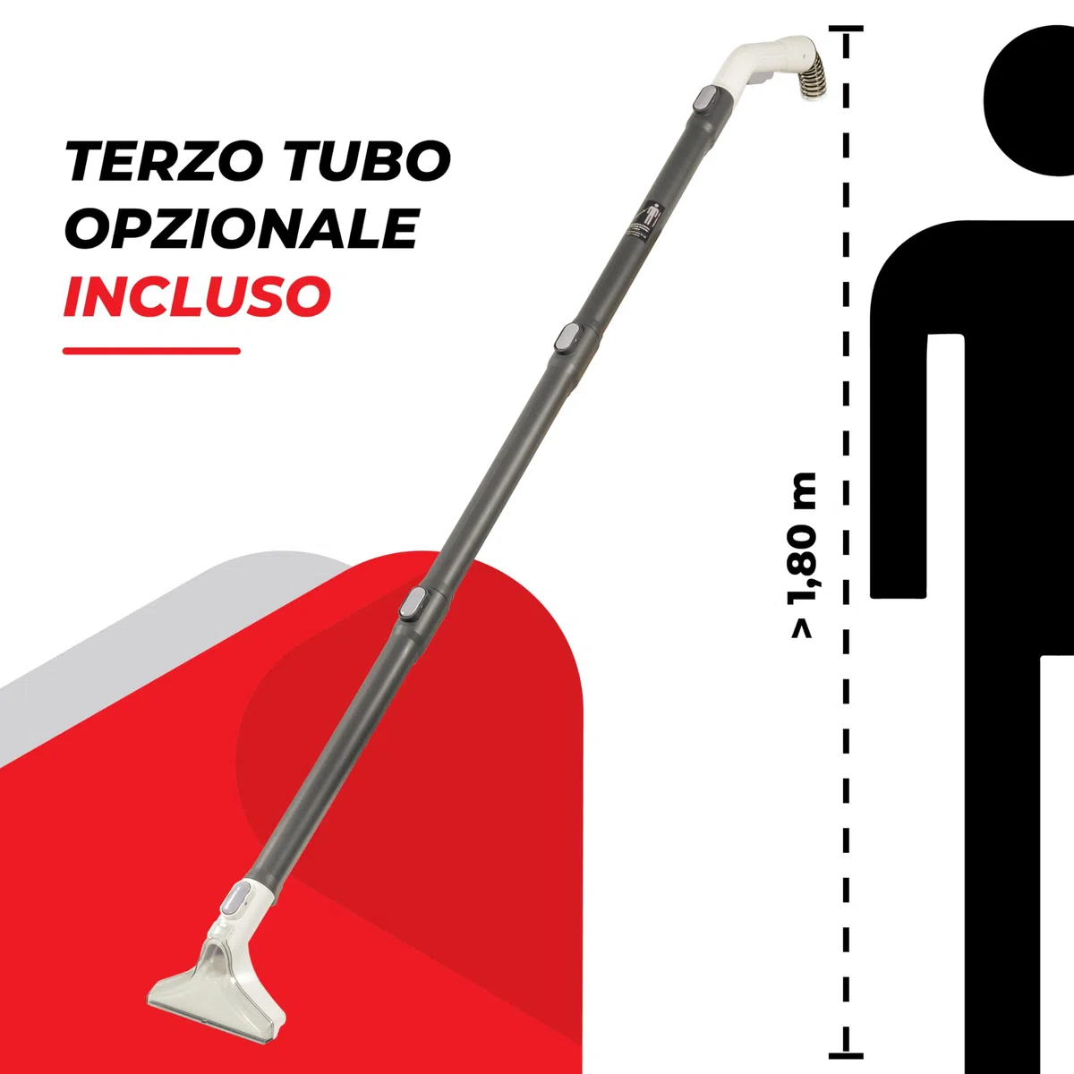 SPOTTY lavatappeti e divani con potenza di aspirazione di 170 mbar per una pulizia profonda di tappeti, tappezzeria, peli di animali, auto e pavimenti duri | Pulitore igienico per tappeti [67 dB]