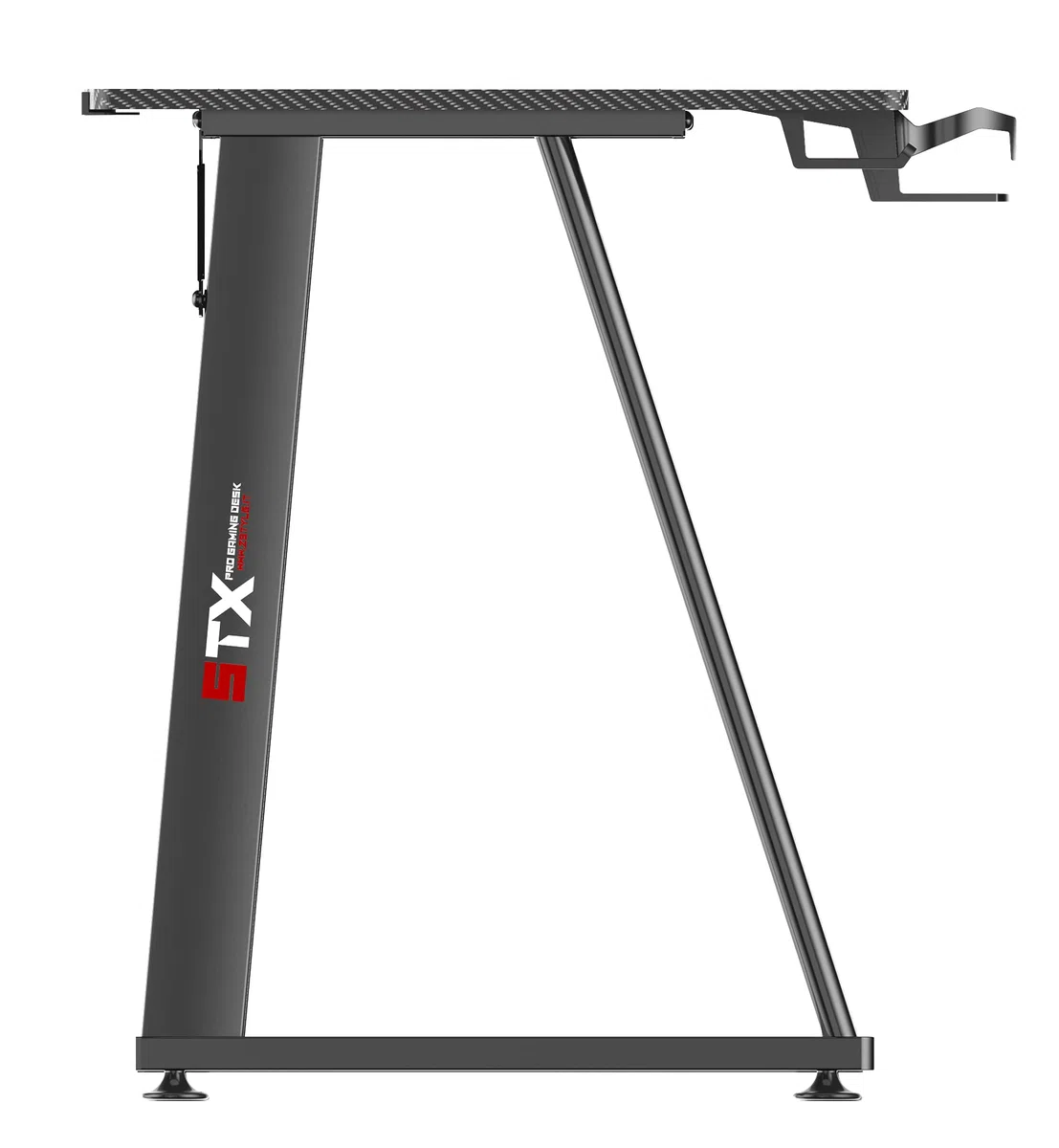 ZStyle Tavolo scrivania da Gaming Desk Postazione Computer Carbonio porta Cuffie Portabicchiere Laptop da Gioco Gestione Cavi Ergonomica Gamer Camera Ragazzi Small