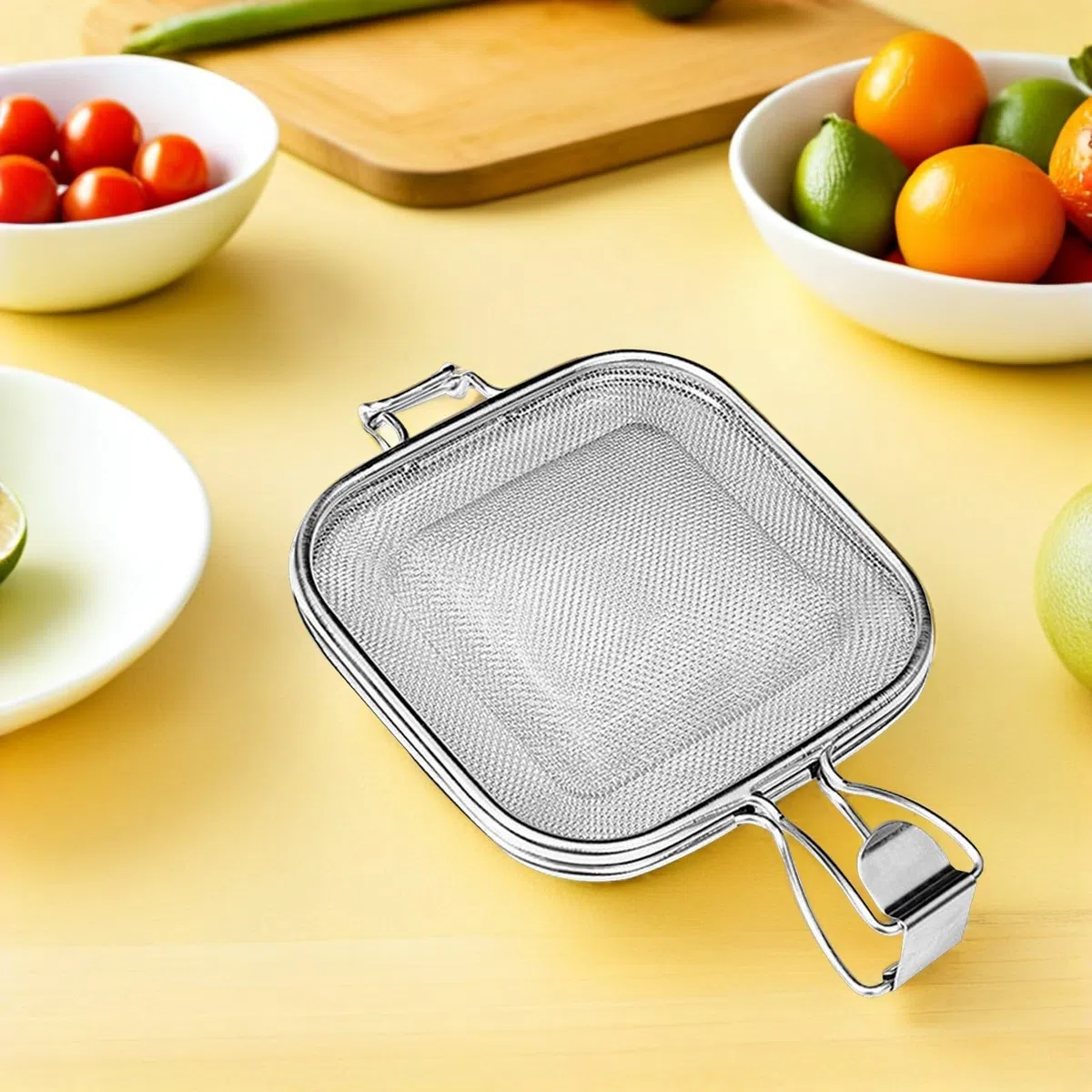 Hemobllo Pinza per Tostare Sandwich in Acciaio Inossidabile Bordi Arrotondati, Resistente per Forno e Barbecue, Strumento la Cottura del Pane