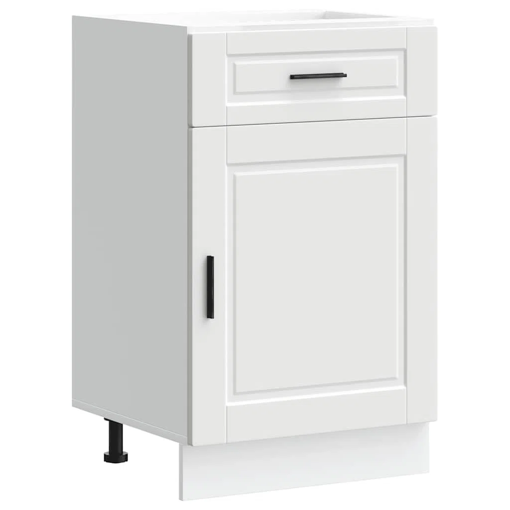 vidaXL Base da Cucina Porto Bianco in Legno Multistrato, Mobile Base lavello con cassetto, 50 x 46 x 81.5 cm