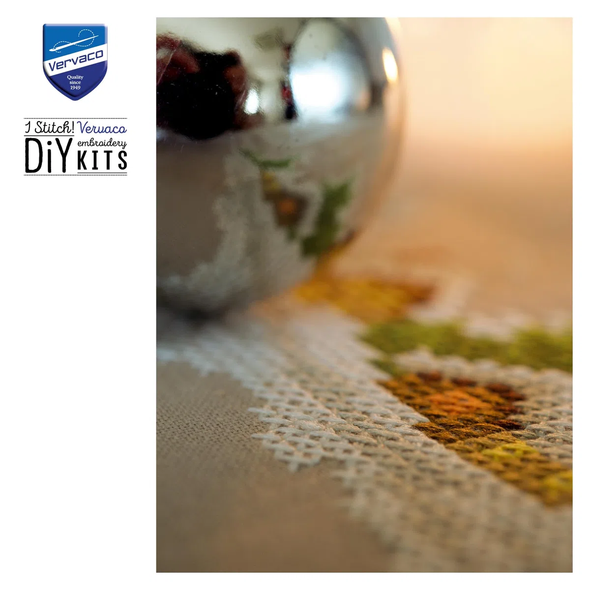 VERVACO Kit Centrotavola Ricamo Prestampato Villaggio di Neve Set Ricamo Biancheria da Tavola 40 x 100 cm Set Fai da Te Creativo Size Kit Hobby Creativi Adulti Casa Decor Embroidery Embroidery Runner