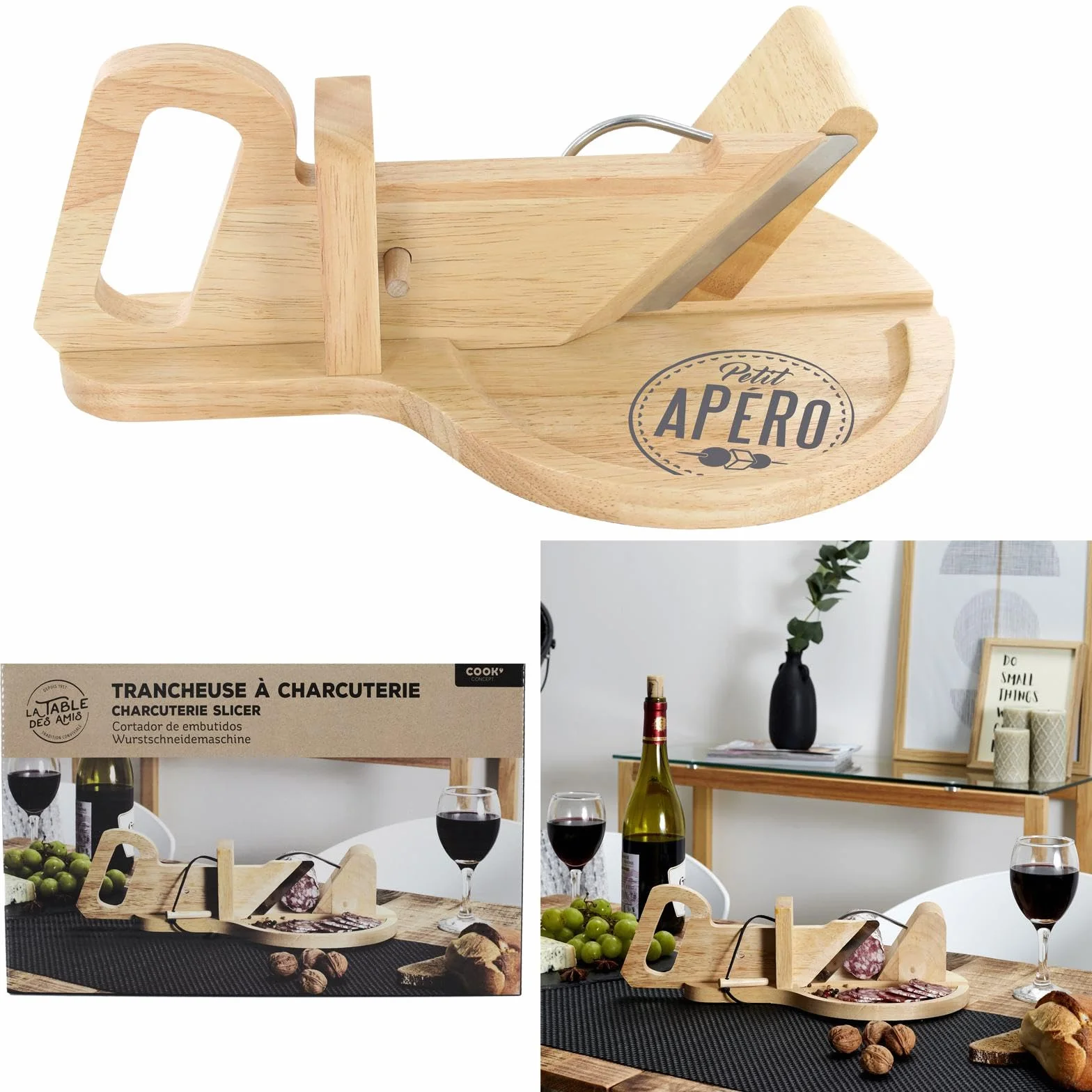 Cook Concept CMKD3213 Cutter, Stainless Steel, Marrone, 30,50 x 19,30 x 12,40 cm