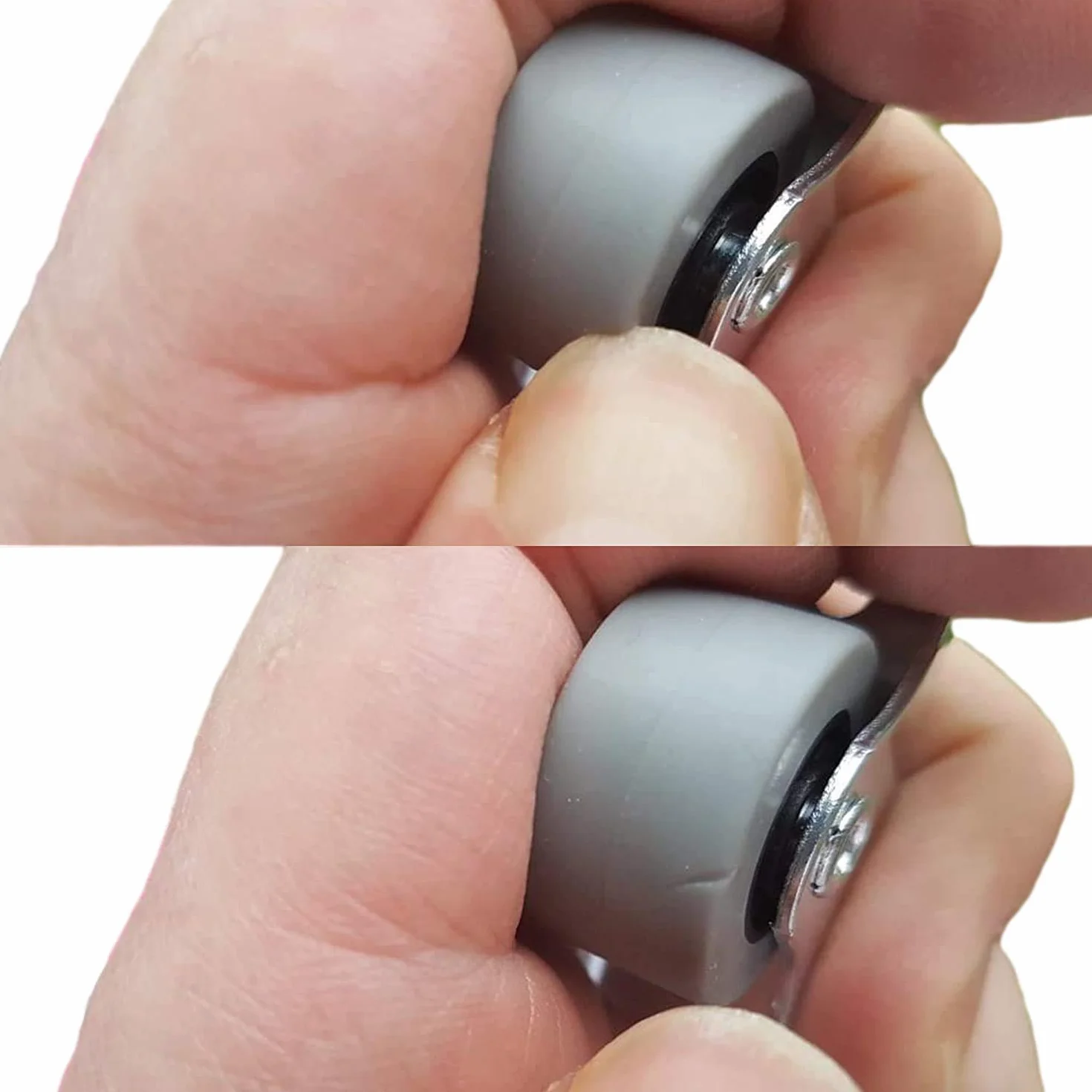 Set di 20 rotelle girevoli a doppia ruota, in gomma e plastica, 25 mm, con placca in metallo, misura piccola, adatte per mobili e stumenti