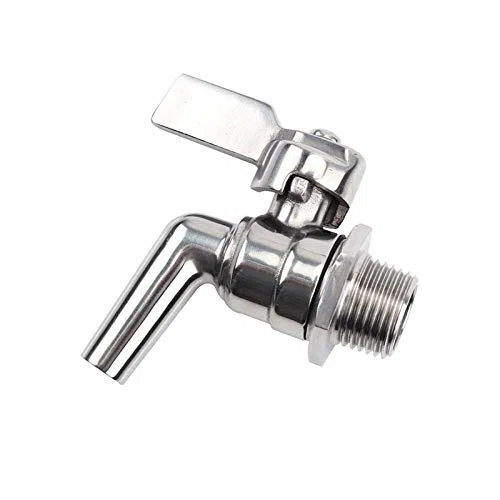 Tap Keg Rubinetto, Merrday Stainless Steel Beer Faucet Tap 200PSI For HomeBrew Barrel Fermenter Wine Beer Bevanda Juice Dispenser Spigot Drink Kegs 1/2 "