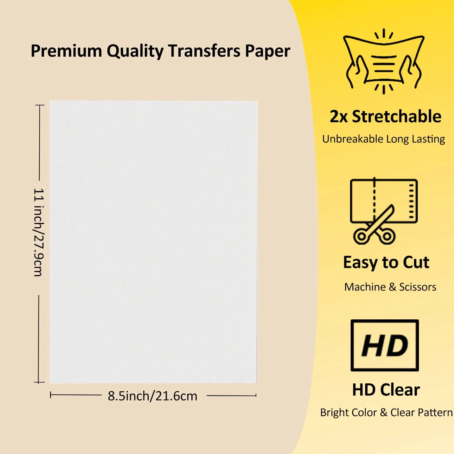 Carta Transfer per Tessuti Chiari [16 Fogli] Carta Termoadesiva Stampabile per Magliette Compatibile Inkjet e Laser, Carta Trasferibile per T-Shirt, Borse e Tessuti Personalizzati