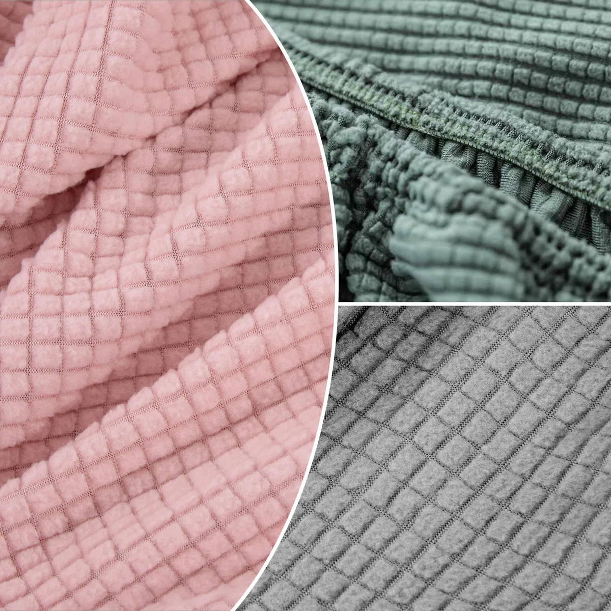 Copri Testiera Letto Elastico Copertura Testiera Letto Forma di Chicco di Mais Rivestimento Antipolvere per Testiere Letto Bianco Sporco 120cm