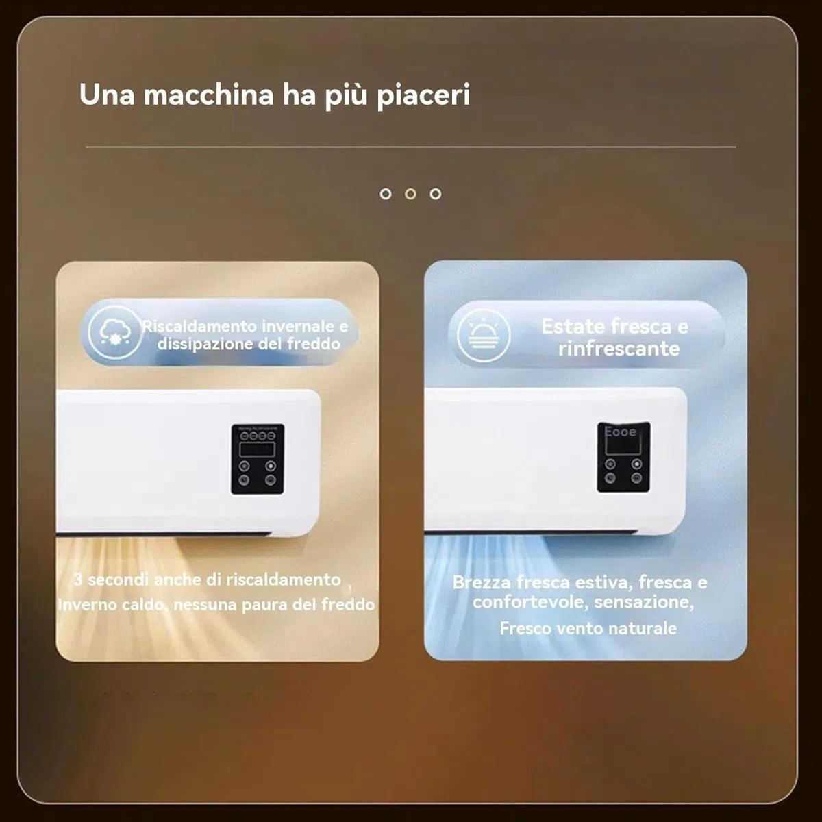 Condizionatore E Riscaldatore Split, Raffrescatore Da Parete, Condizionatore Inverter Da Parete A Installazione Rapida Senza Unità Esterna,con Funzione Di Riscaldamento, Senza Tubo Di Scarico