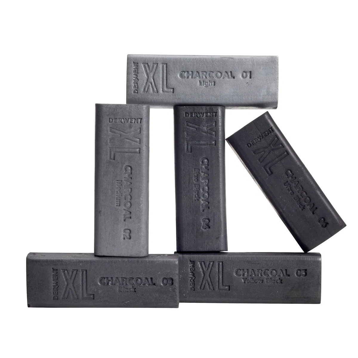 Derwent Charcoal Set di 6 Blocchi di Carboncino XL da 60 mm, Solubili in Acqua, Adatti per Realizzare Schizzi, Disegni e Dettagli Espressivi, Qualità Professionale, 2306196